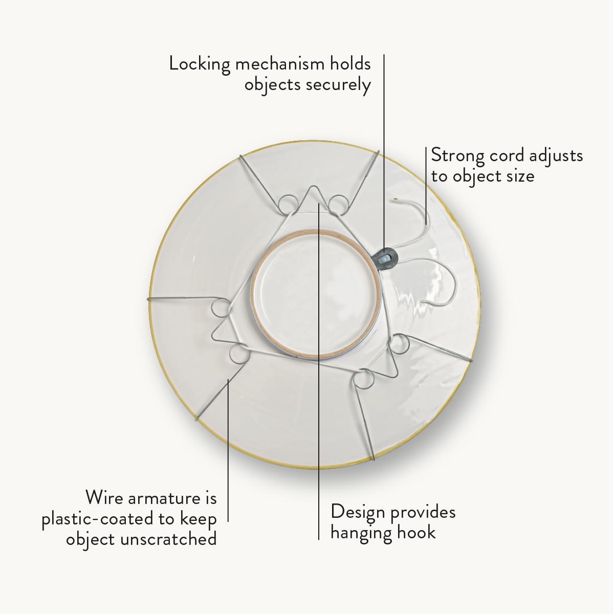 plate diagram on how to use wall hanger
