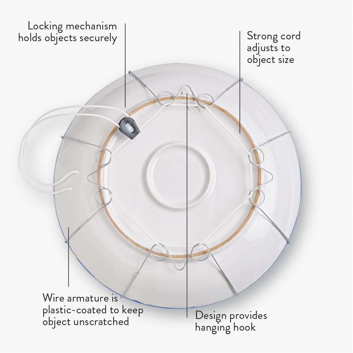 plate diagram on how to use wall hanger